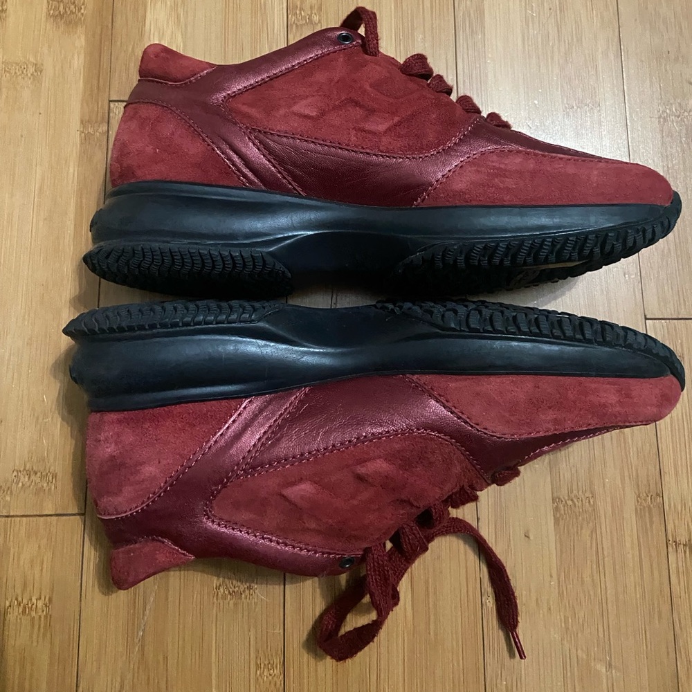 Hogan Suede & Leather Sneakers. Size 37. Garnet. - Picture 5 of 7
